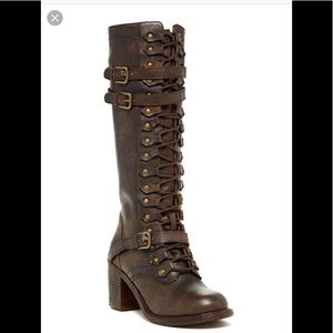 Zigi Girl Vindicate brown military boots 8.5